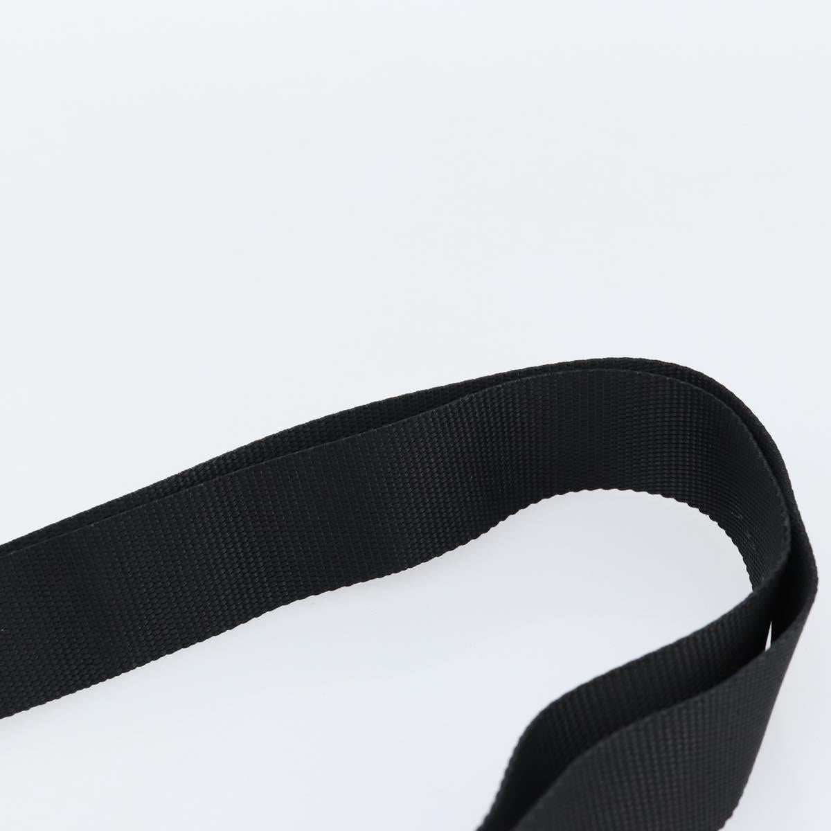 PRADA Shoulder Bag Nylon Black Silver Auth 153237