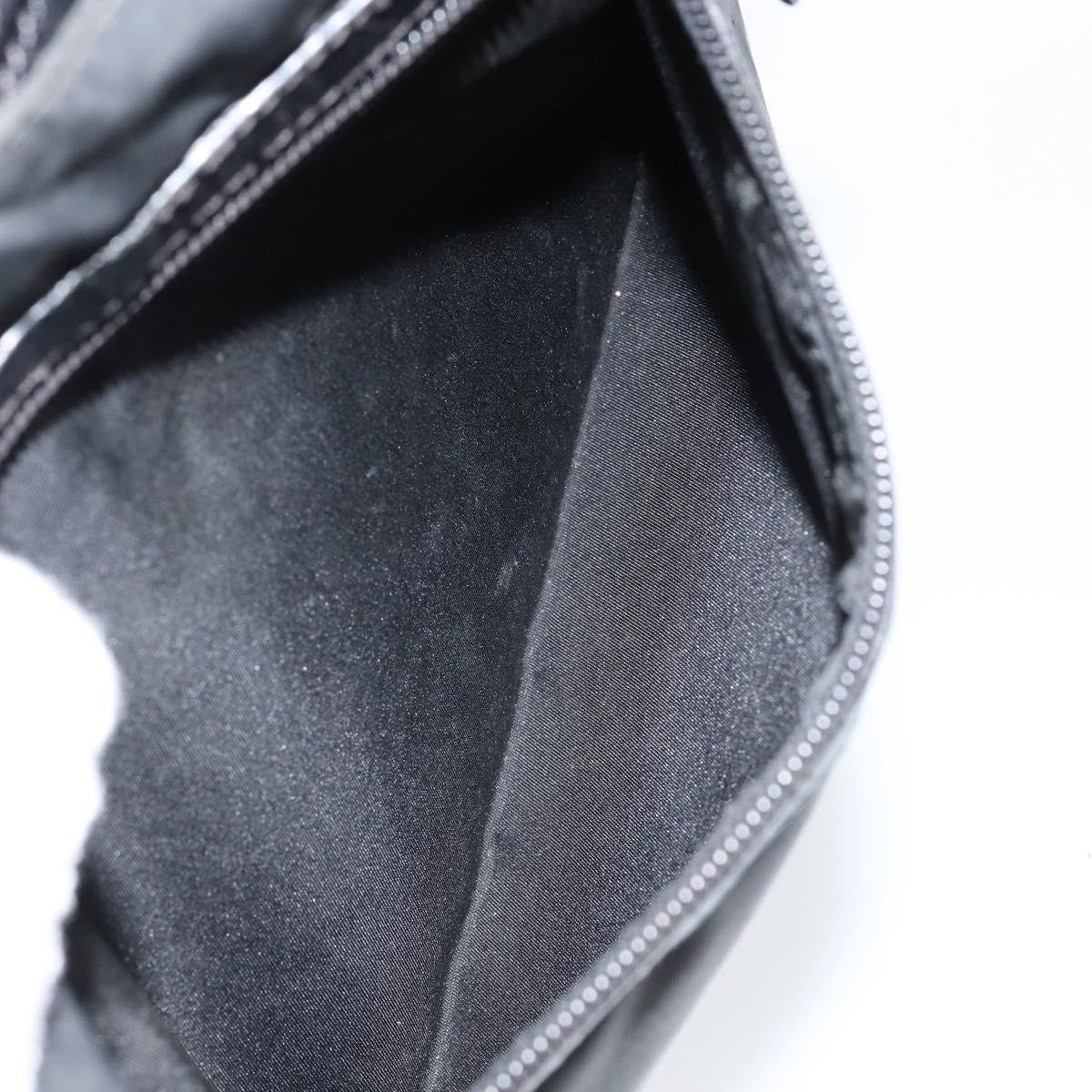 PRADA Shoulder Bag Nylon Black Silver Auth 153239