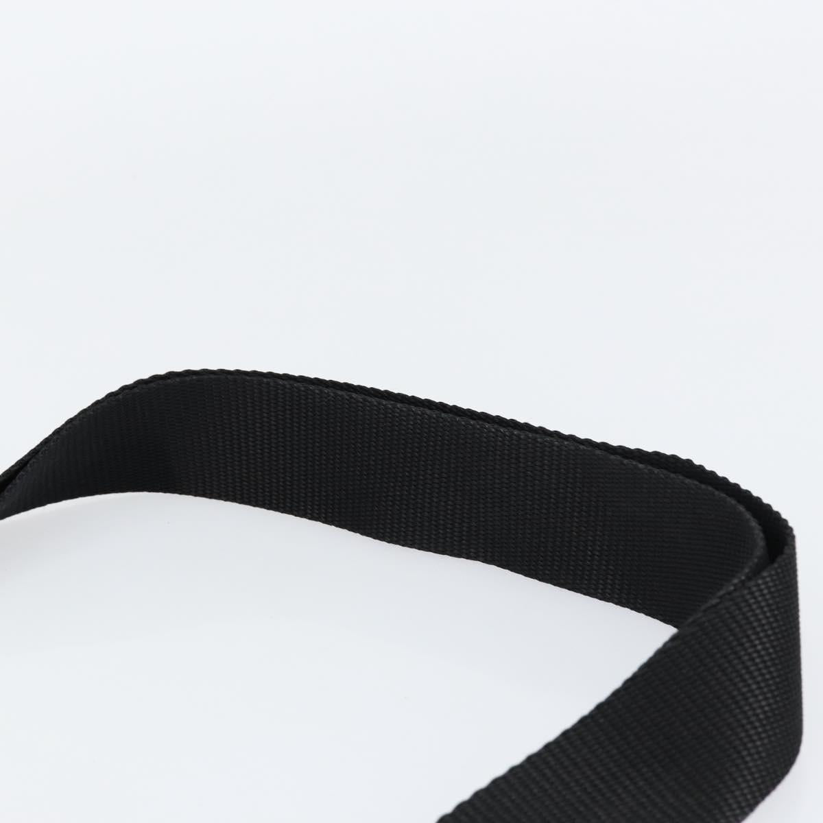 PRADA Shoulder Bag Nylon Black Silver Auth 153239