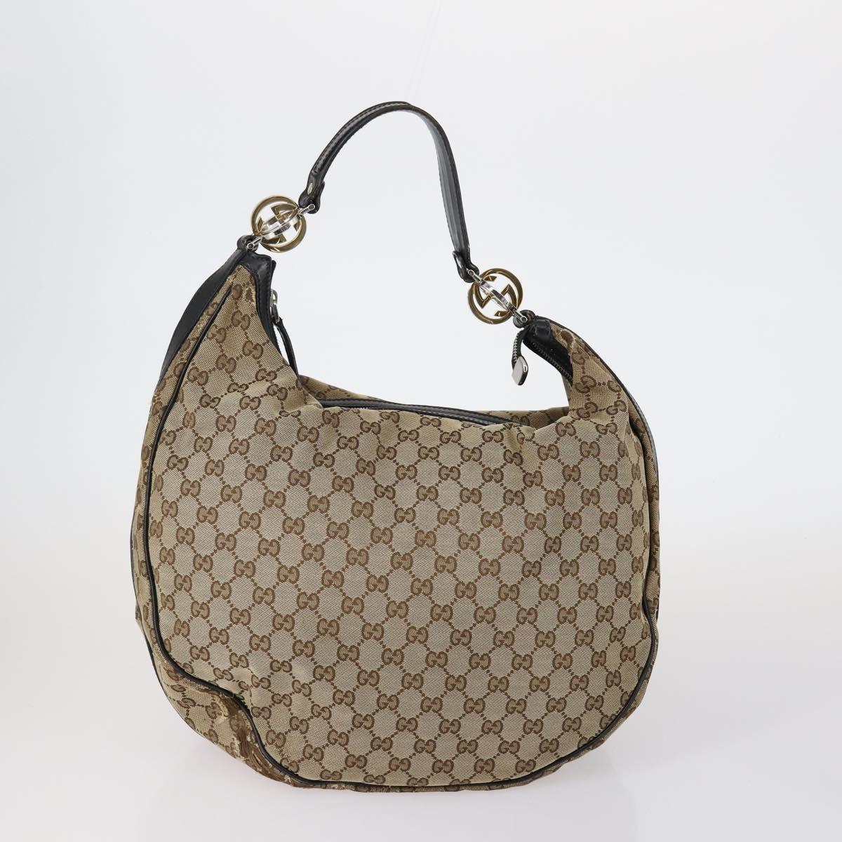 GUCCI GG Canvas Shoulder Bag 5 Set Beige Gold Auth 153244