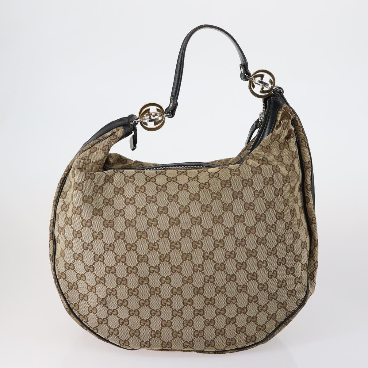 GUCCI GG Canvas Shoulder Bag 5 Set Beige Gold Auth 153244