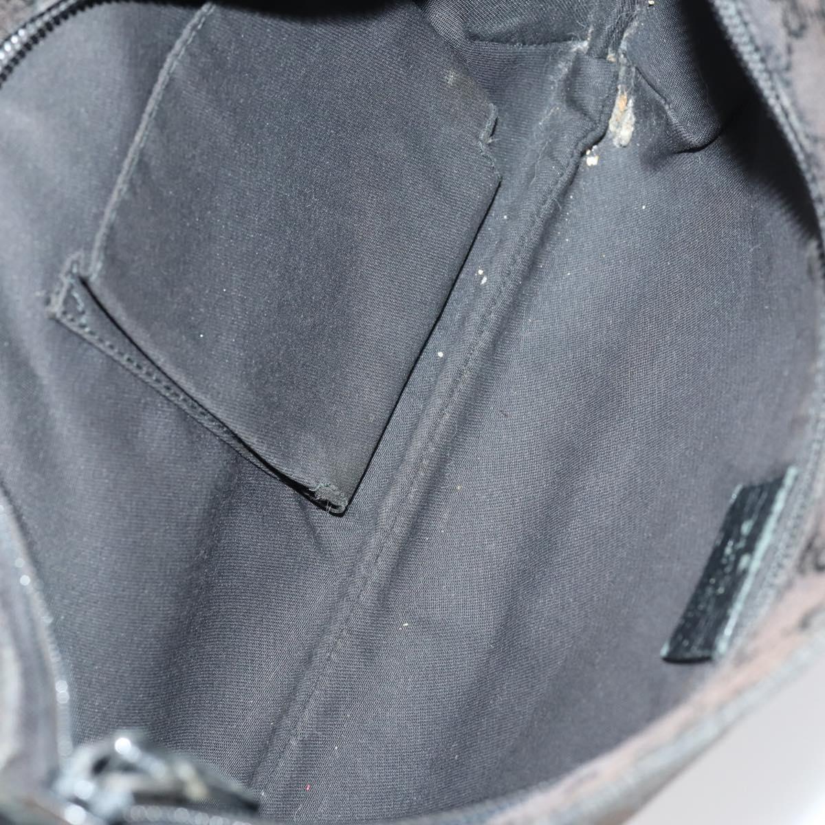 GUCCI GG Supreme Canvas Shoulder Bag PVC 5 Set Beige Black Auth 153245