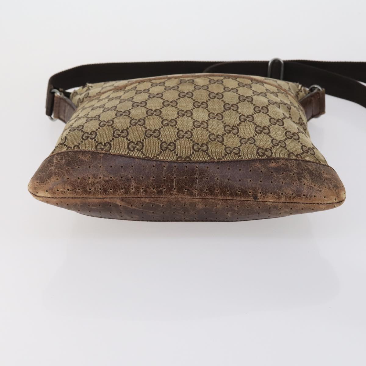 GUCCI GG Canvas Supreme Shoulder Bag 4 Set Beige Auth 153246