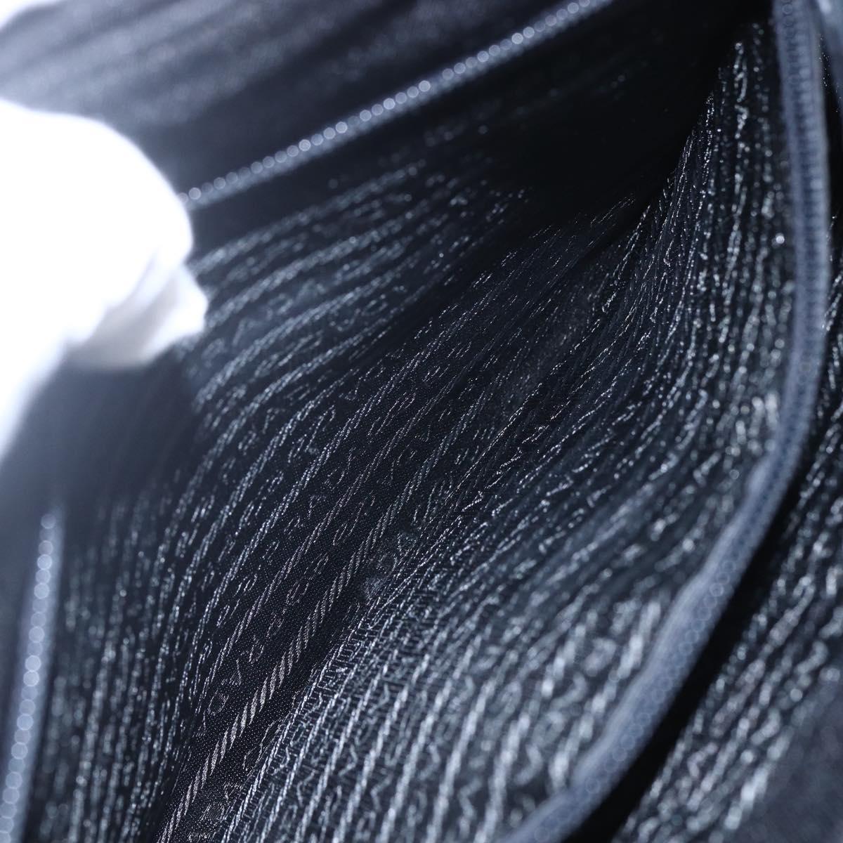 PRADA Hand Bag Cotton Black Auth 153247