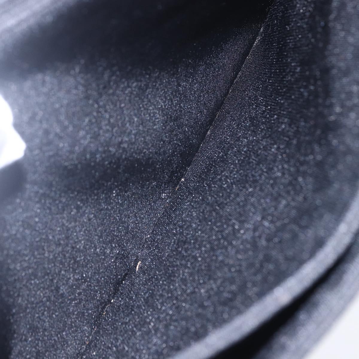 PRADA Hand Bag Cotton Black Auth 153247