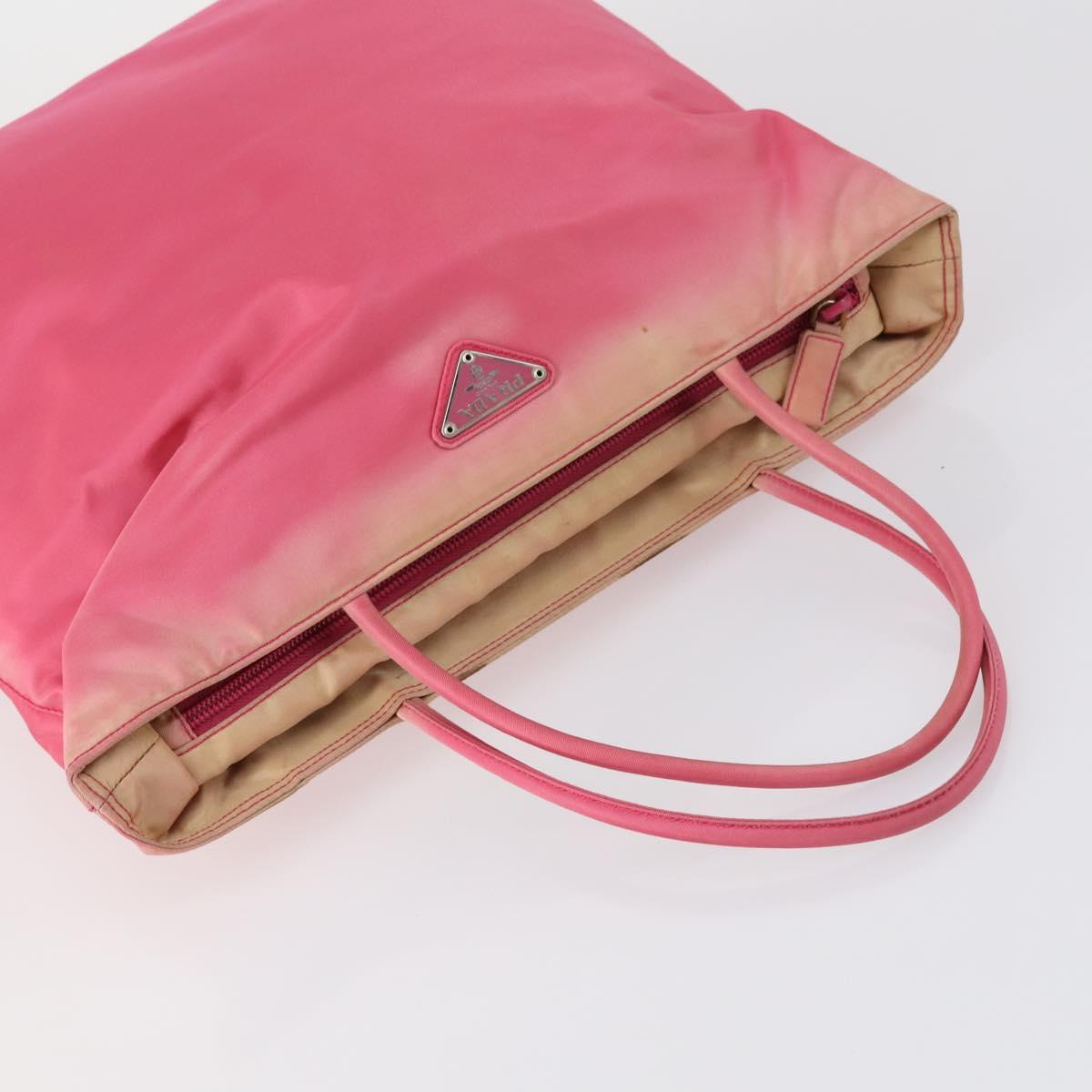 PRADA Hand Bag Nylon 5 Set Black White pink Auth 153249