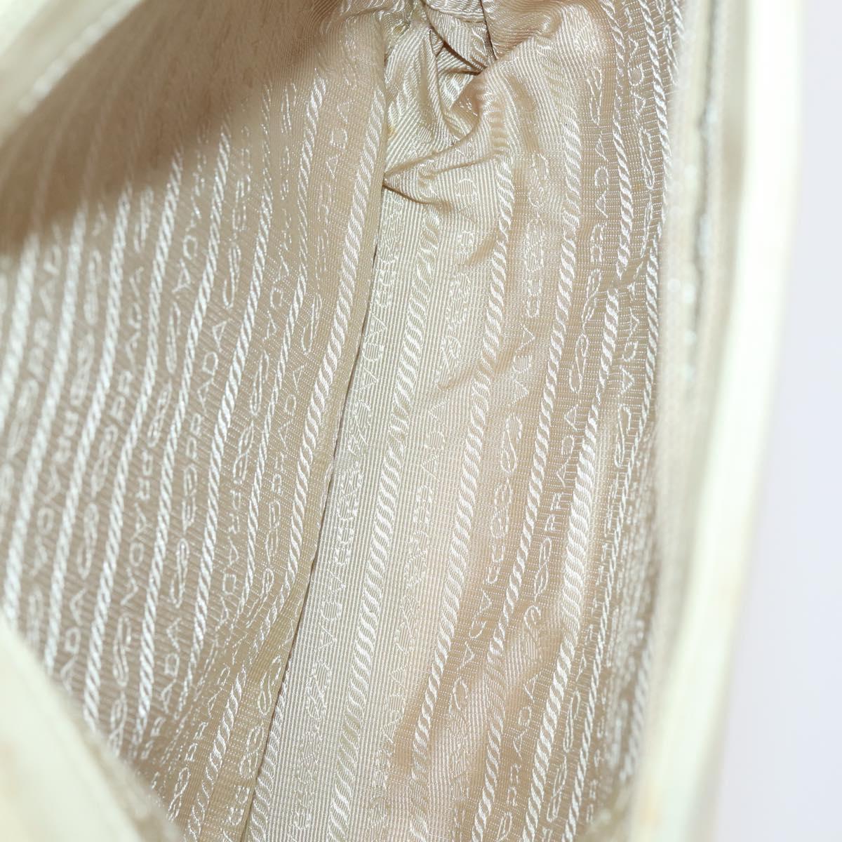 PRADA Hand Bag Nylon Leather 5 Set Black White Auth 153250