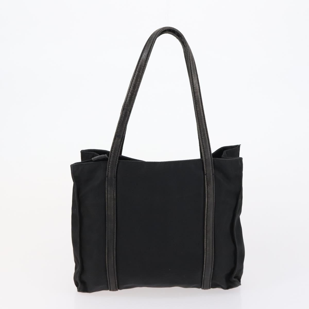 PRADA Hand Bag Nylon Leather 5 Set Black White Auth 153250