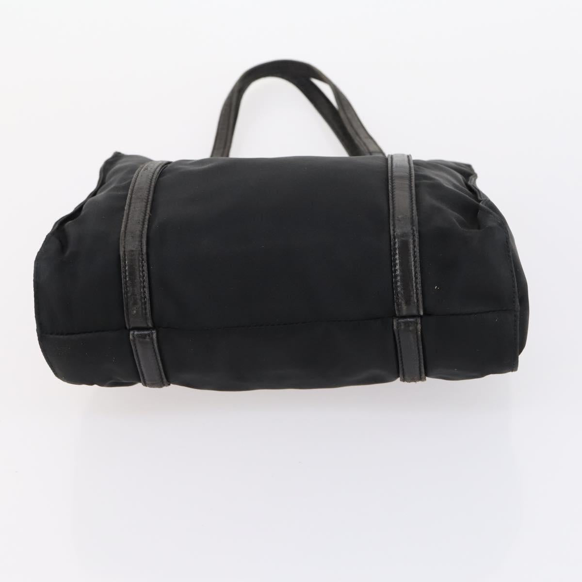 PRADA Hand Bag Nylon Leather 5 Set Black White Auth 153250