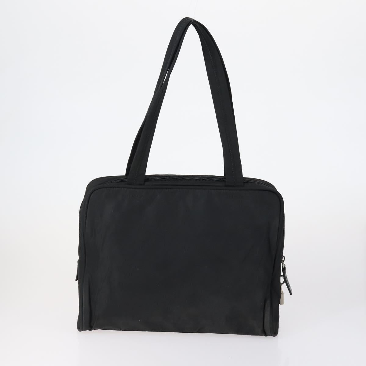 PRADA Hand Bag Nylon Leather 5 Set Black White Auth 153250