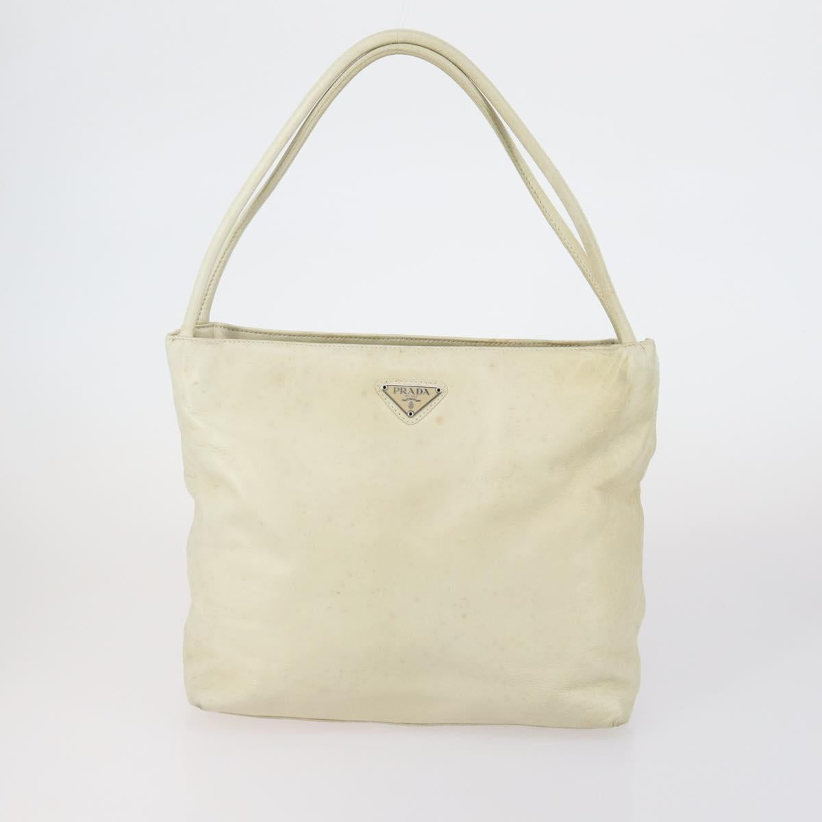 PRADA Hand Bag Nylon Leather 5 Set Black White Auth 153250