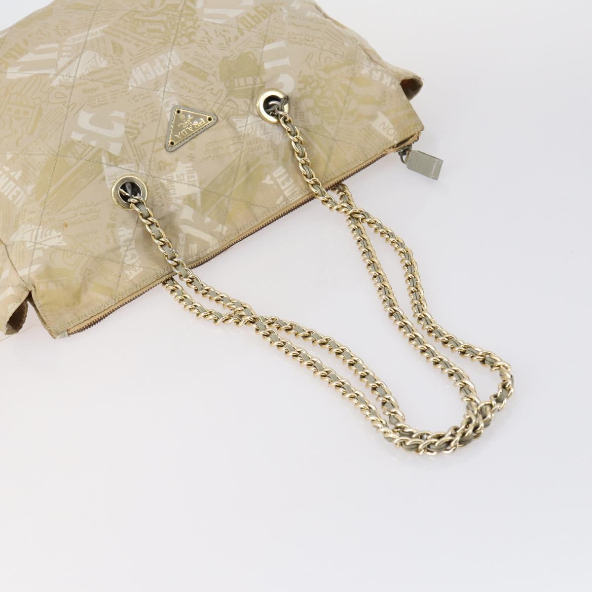 PRADA Hand Bag Nylon 3 Set White Black Auth 153252