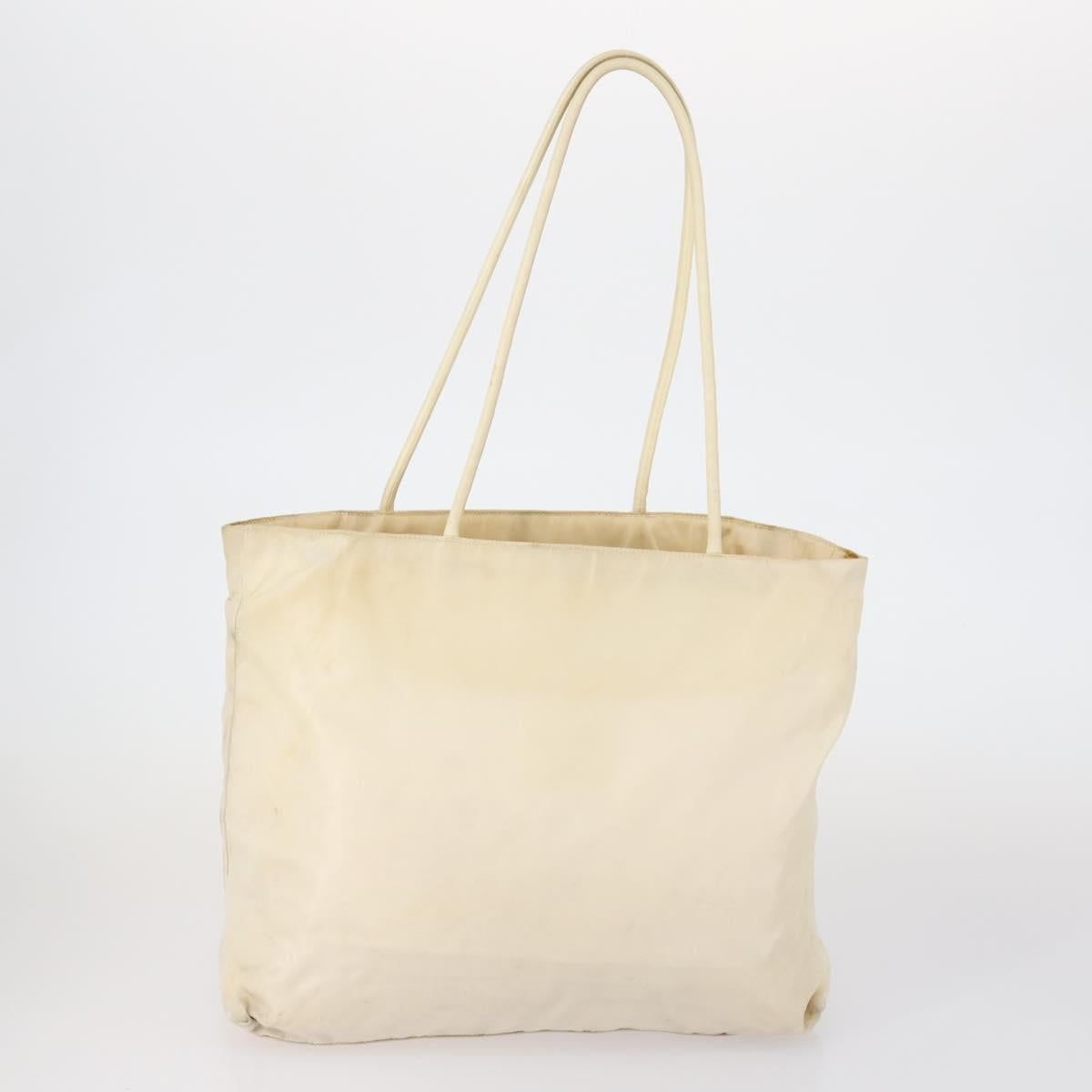 PRADA Hand Bag Nylon 3 Set White Black Auth 153252