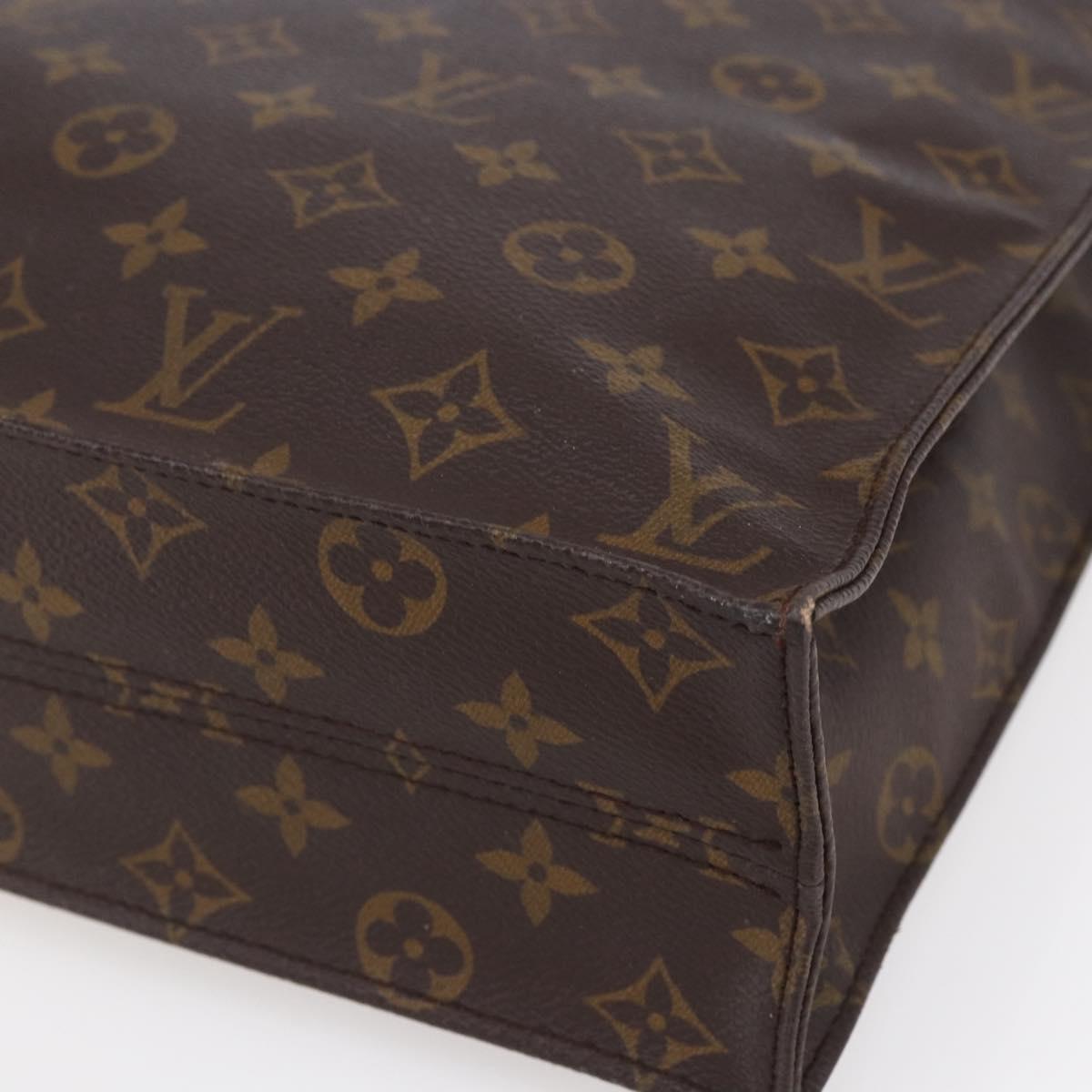 LOUIS VUITTON Monogram Sac Plat Hand Bag M51140 LV Auth 153300