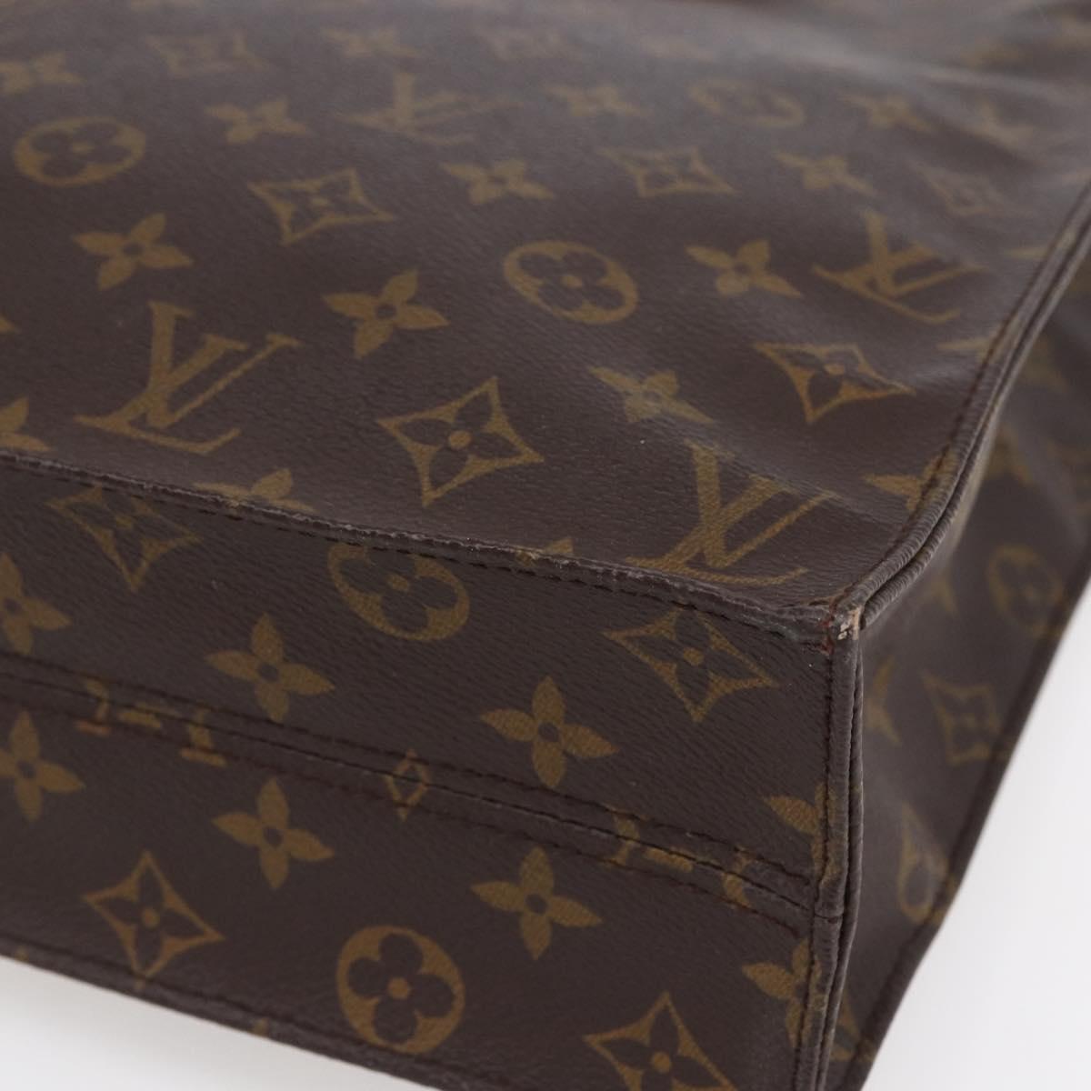 LOUIS VUITTON Monogram Sac Plat Hand Bag M51140 LV Auth 153300