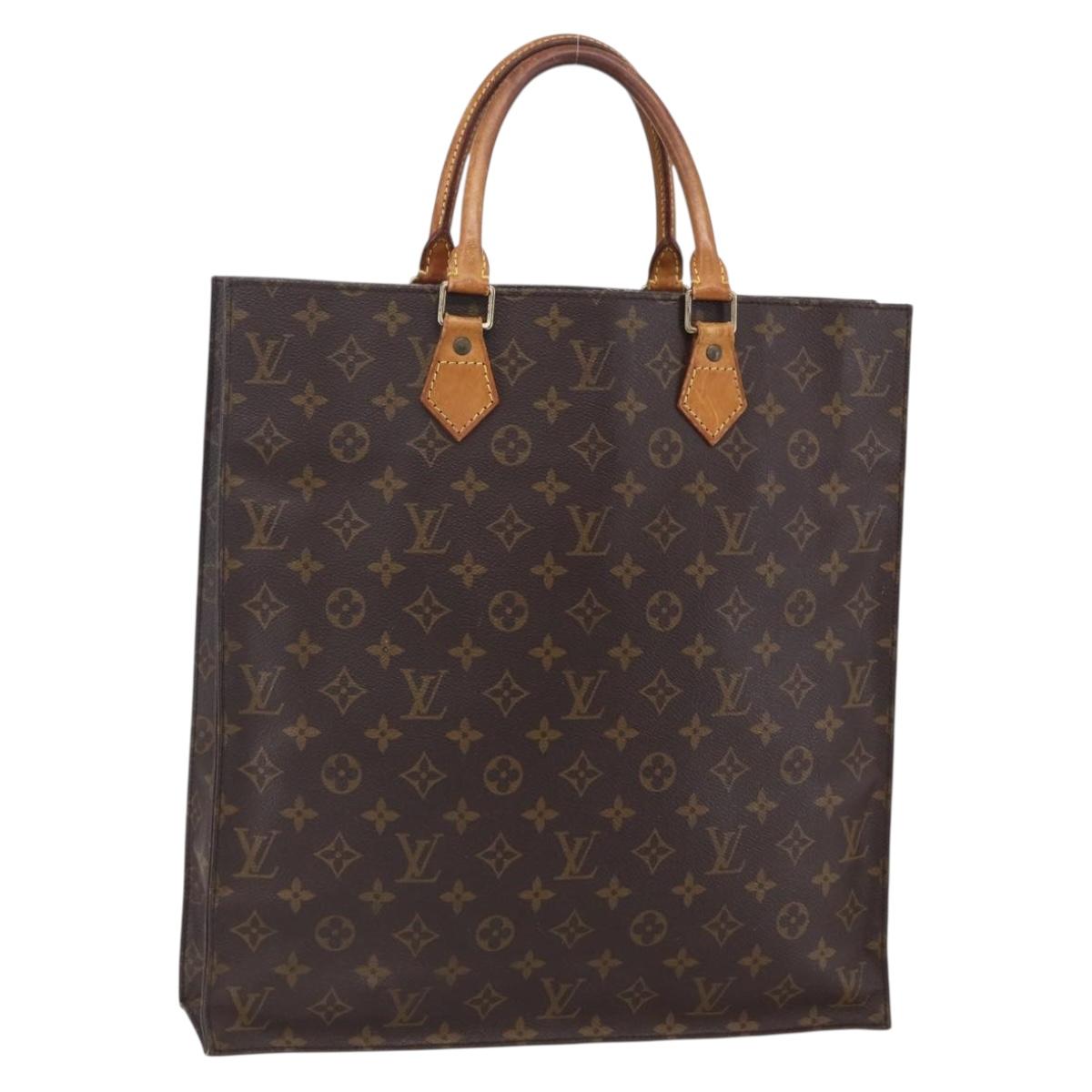 LOUIS VUITTON Monogram Sac Plat Hand Bag M51140 LV Auth 153300