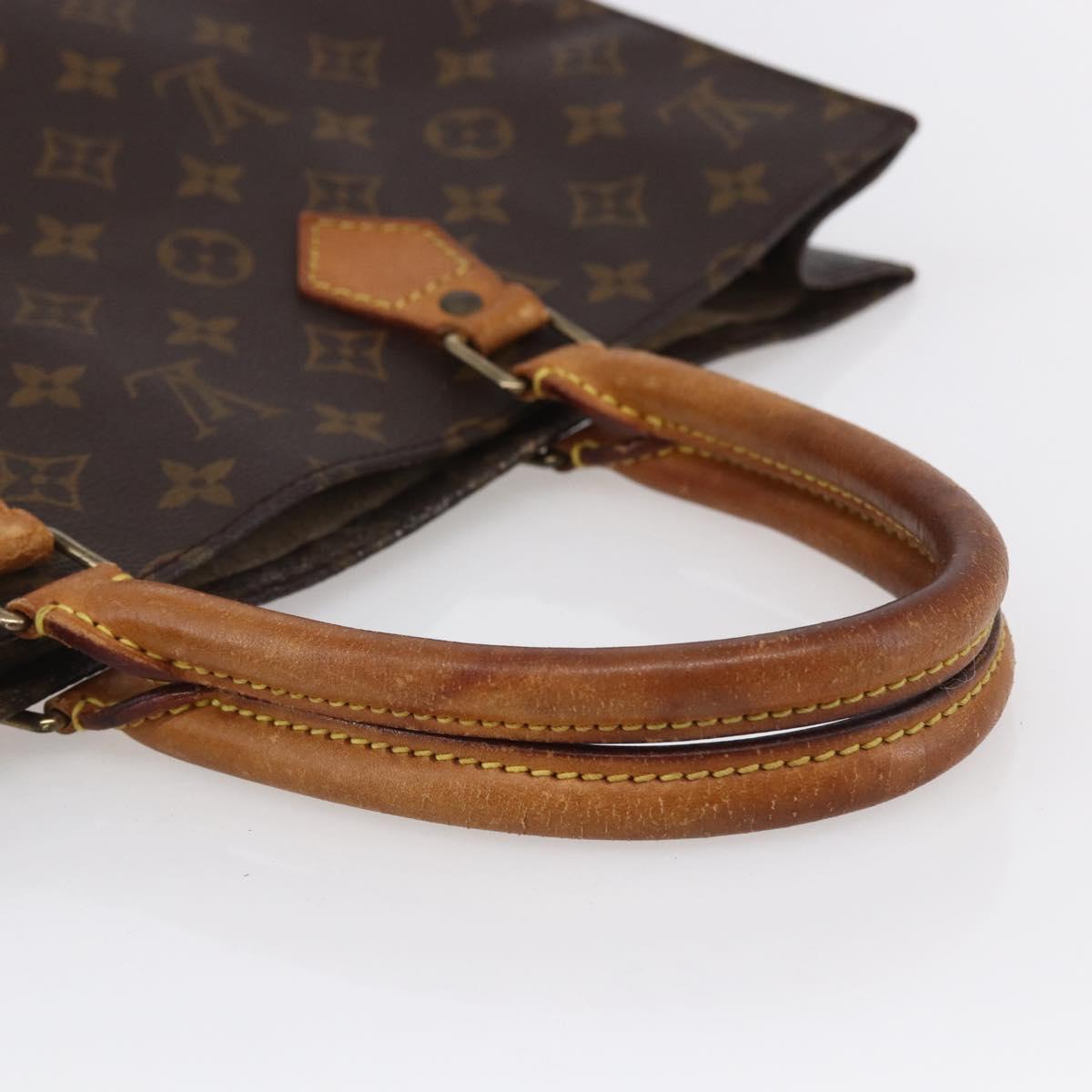 LOUIS VUITTON Monogram Sac Plat Hand Bag M51140 LV Auth 153300