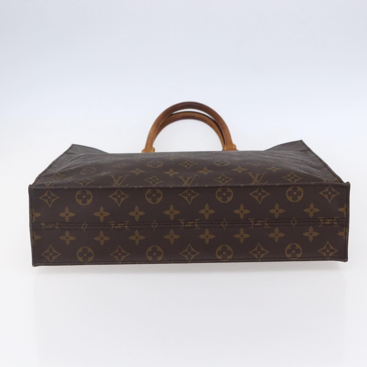 LOUIS VUITTON Monogram Sac Plat Hand Bag M51140 LV Auth 153300