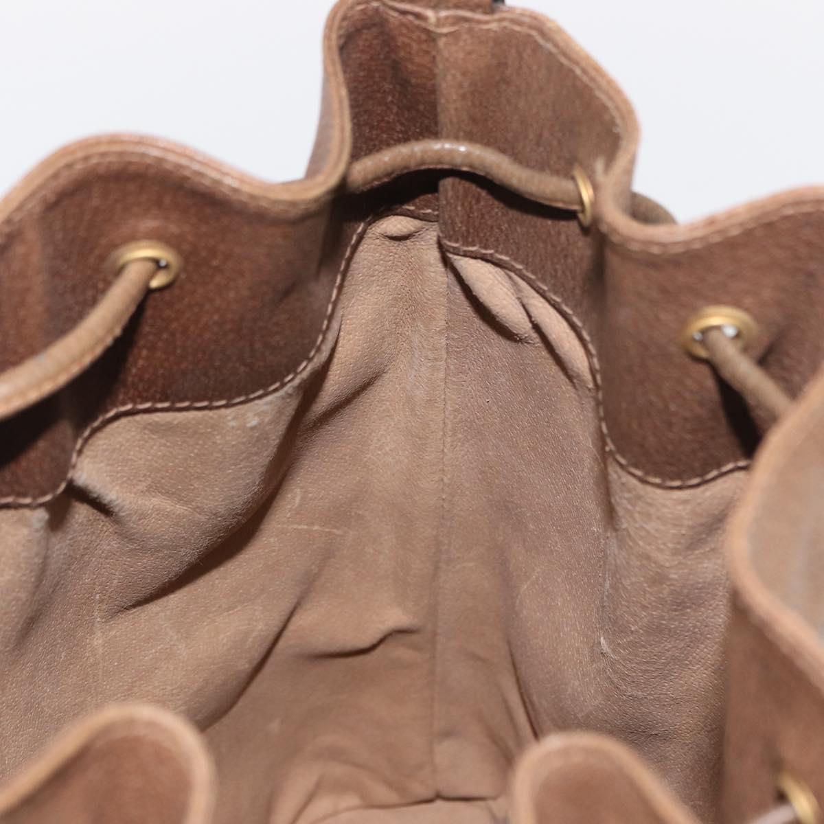 GUCCI GG Supreme Web Sherry Line Bag PVC Beige Gold 41 02 085 Auth 153311