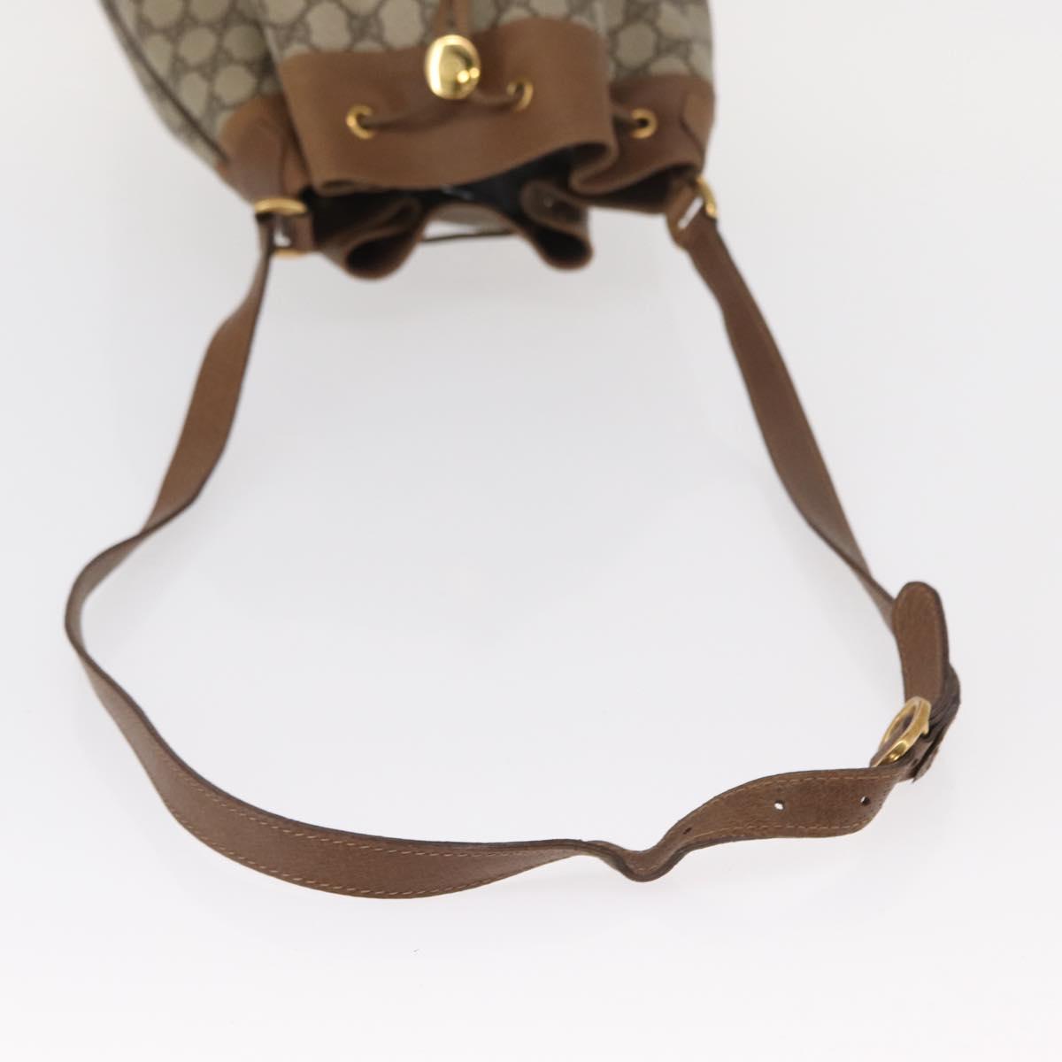 GUCCI GG Supreme Web Sherry Line Bag PVC Beige Gold 41 02 085 Auth 153311