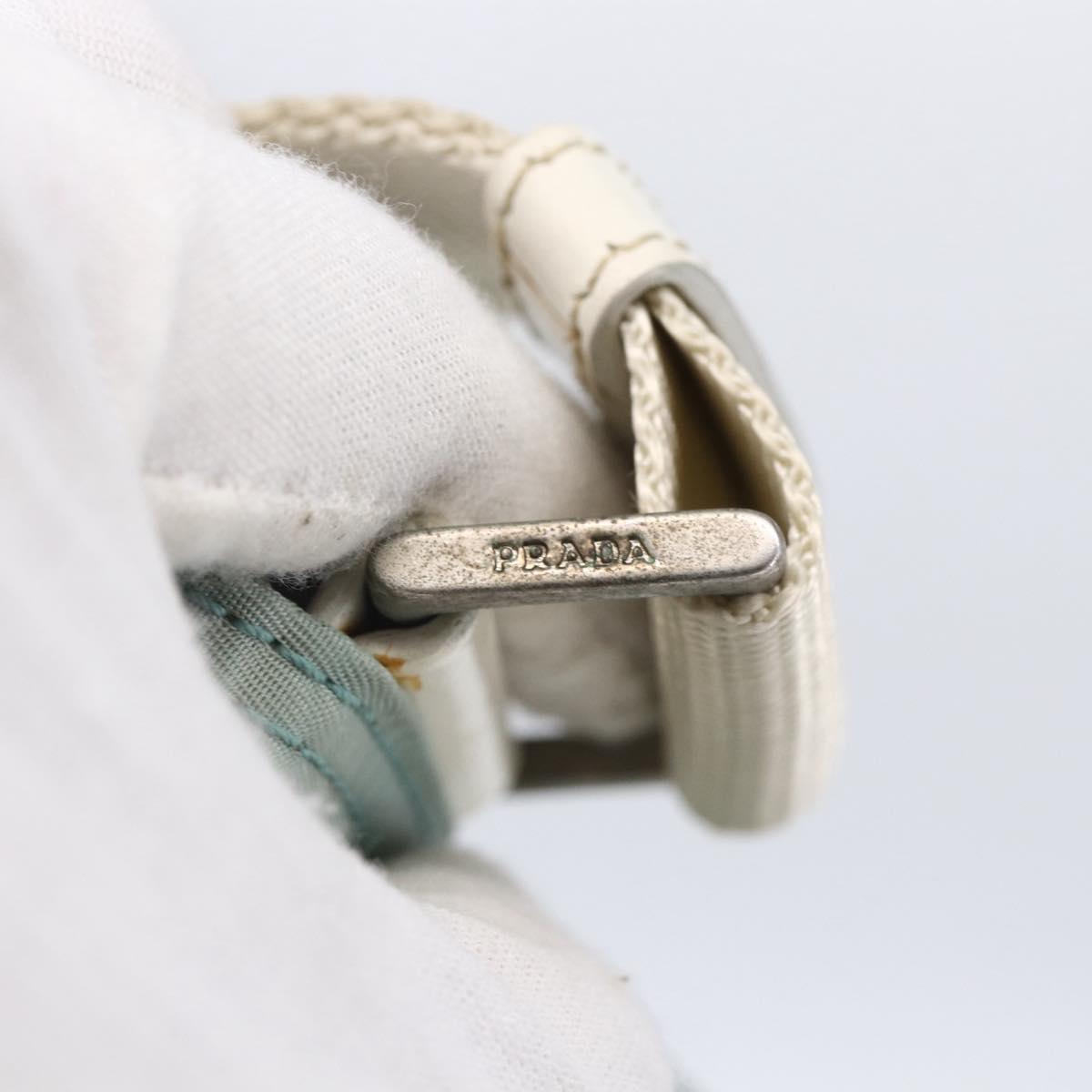 PRADA Shoulder Bag Nylon Light Blue Silver Auth 153313