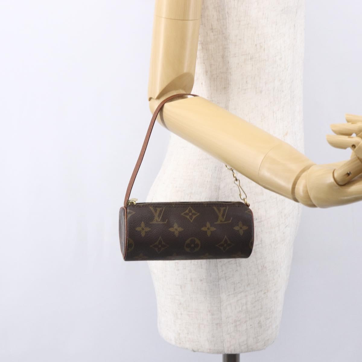 LOUIS VUITTON Monogram Papillon Pouch LV Auth 153321