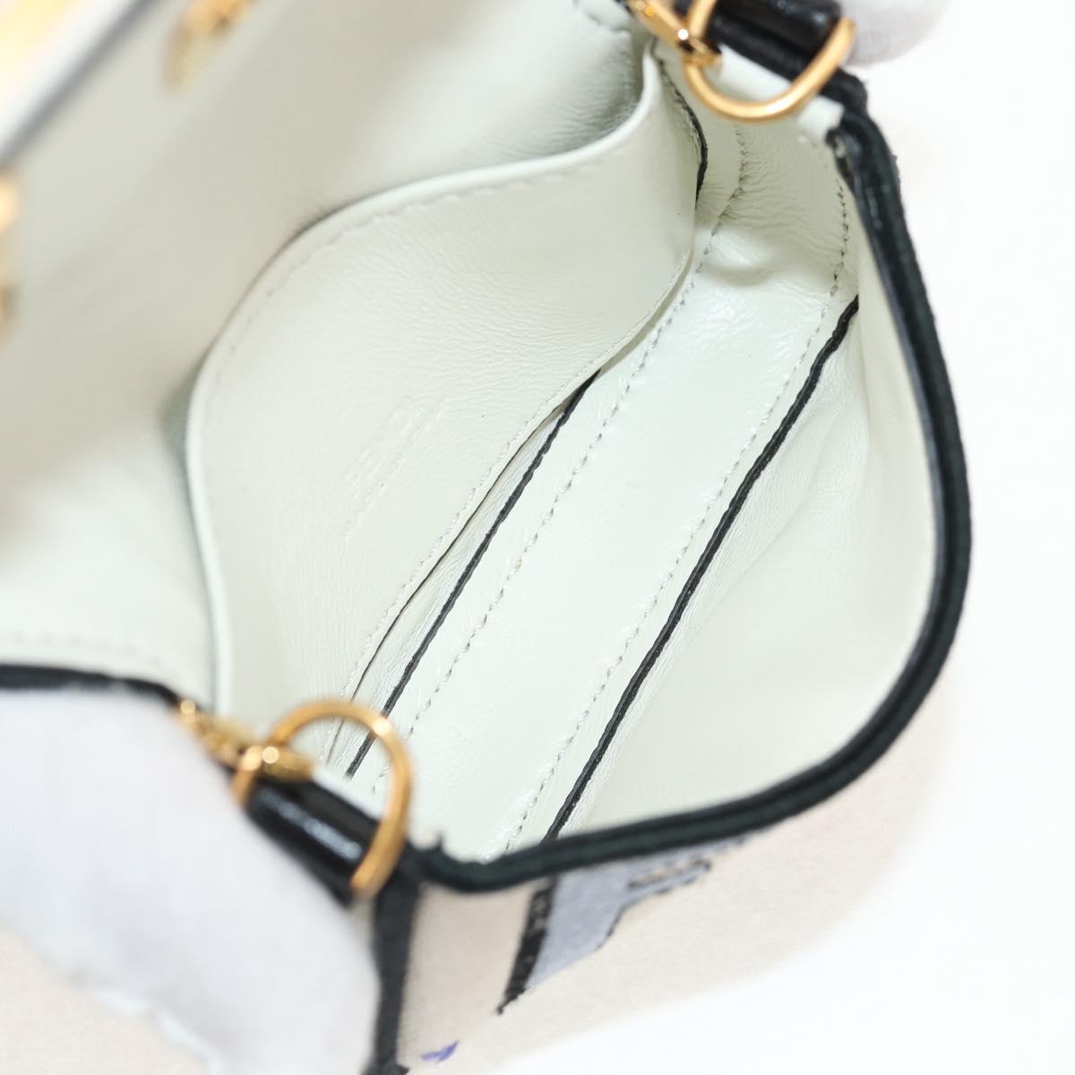 FENDI Zucca Canvas Nano Baguette Pouch Multicolor Auth 153327M