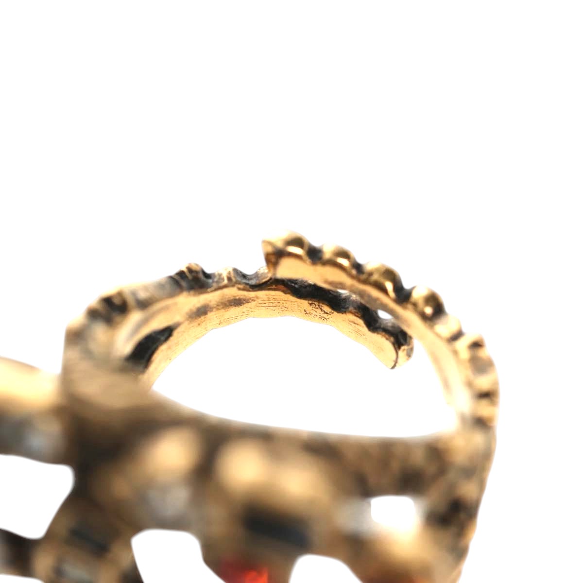 GUCCI GG Marmont Ring metal S Gold Tone Auth 153329M