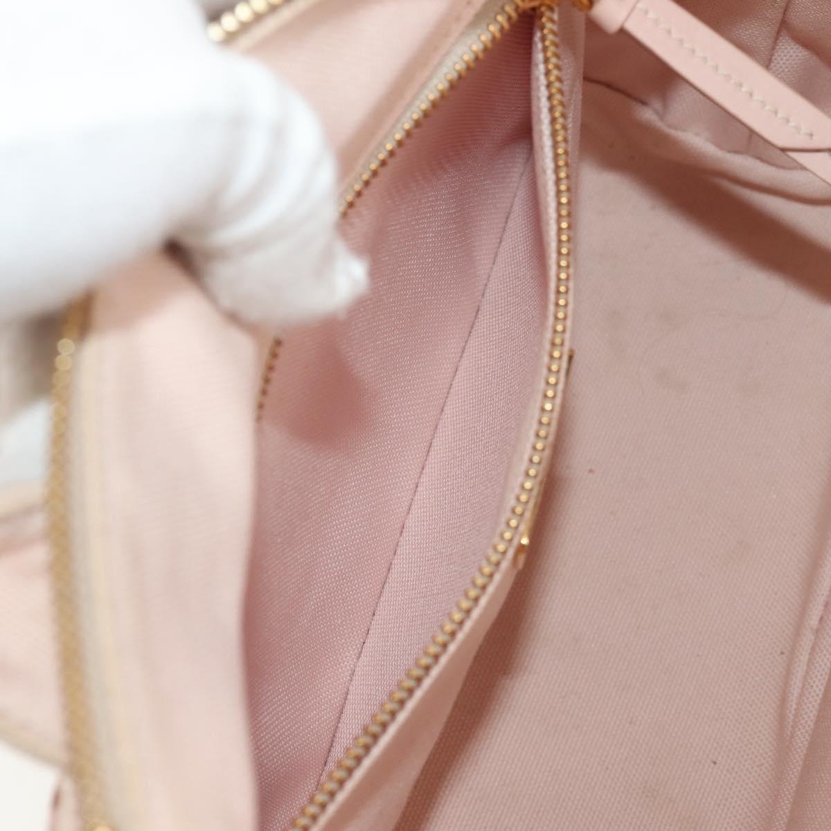 PRADA MIDOLLINO PATCH Wicker Basket Bag Bag Rattan Pink Gold 1BG835 Auth 153331V