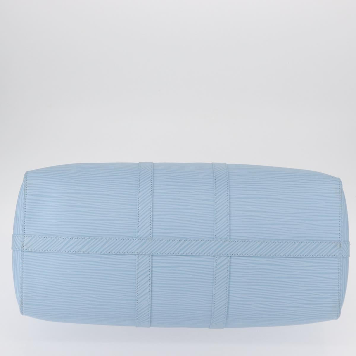 LOUIS VUITTON Epi XL Keepall Bandouliere 50 Bag Ice Blue M24949 LV Auth 153333SM