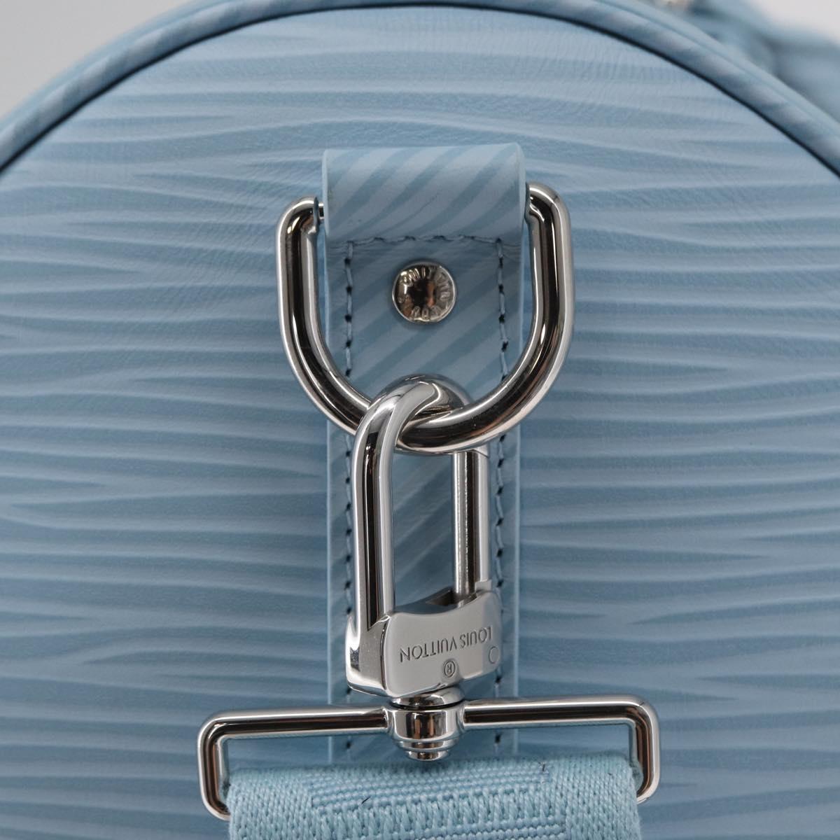 LOUIS VUITTON Epi XL Keepall Bandouliere 50 Bag Ice Blue M24949 LV Auth 153333SM