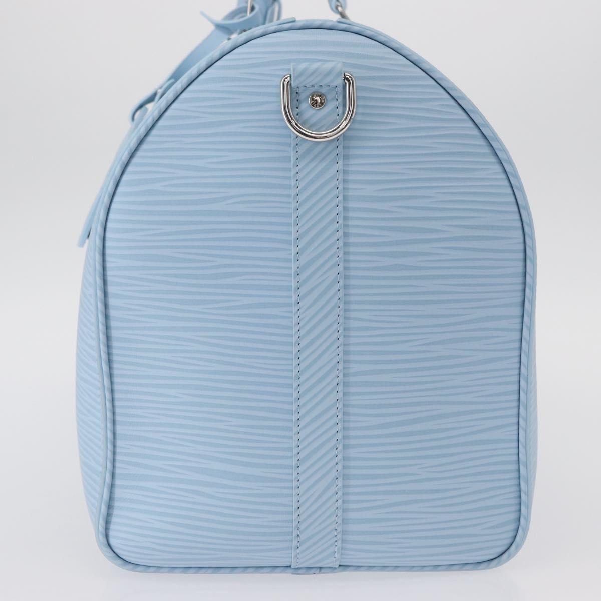 LOUIS VUITTON Epi XL Keepall Bandouliere 50 Bag Ice Blue M24949 LV Auth 153333SM