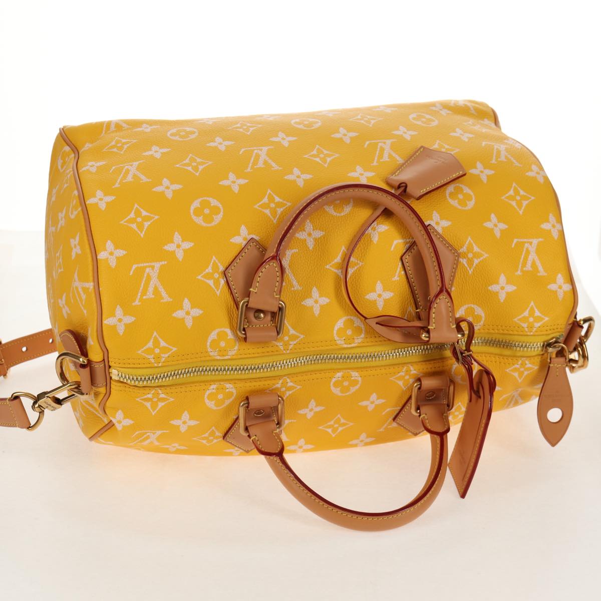 LOUIS VUITTON Speedy P9 Bandouliere 40 Bag Jaune Mat M24419 LV Auth 153334SM