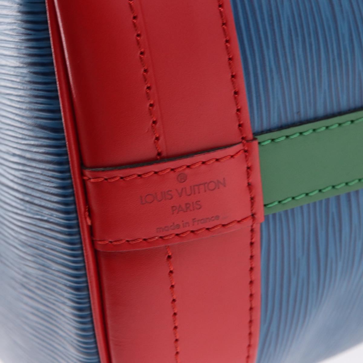 LOUIS VUITTON Epi Tricolor Noe Shoulder Bag Blue Red Green M44082 LV Auth 153340