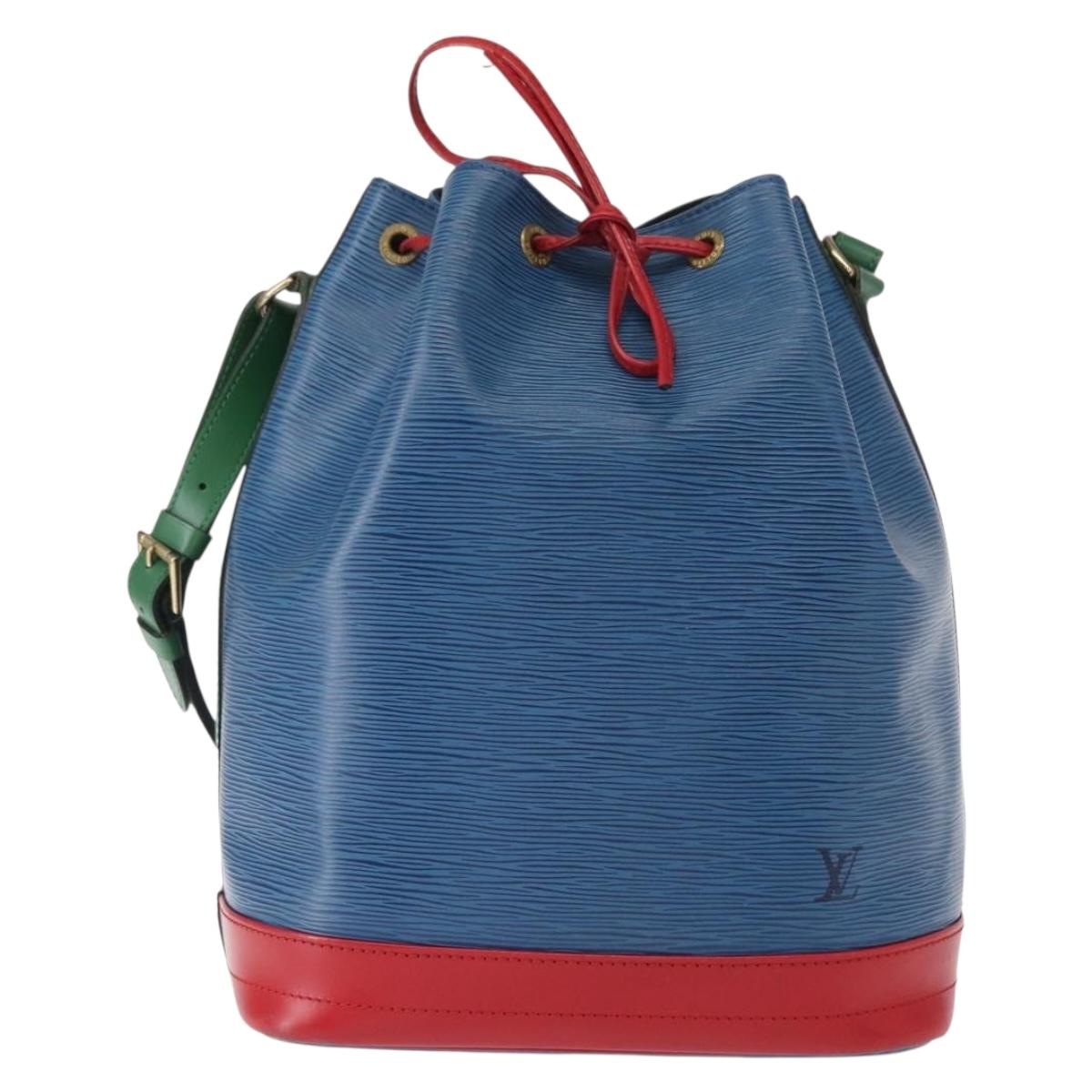 LOUIS VUITTON Epi Tricolor Noe Shoulder Bag Blue Red Green M44082 LV Auth 153340