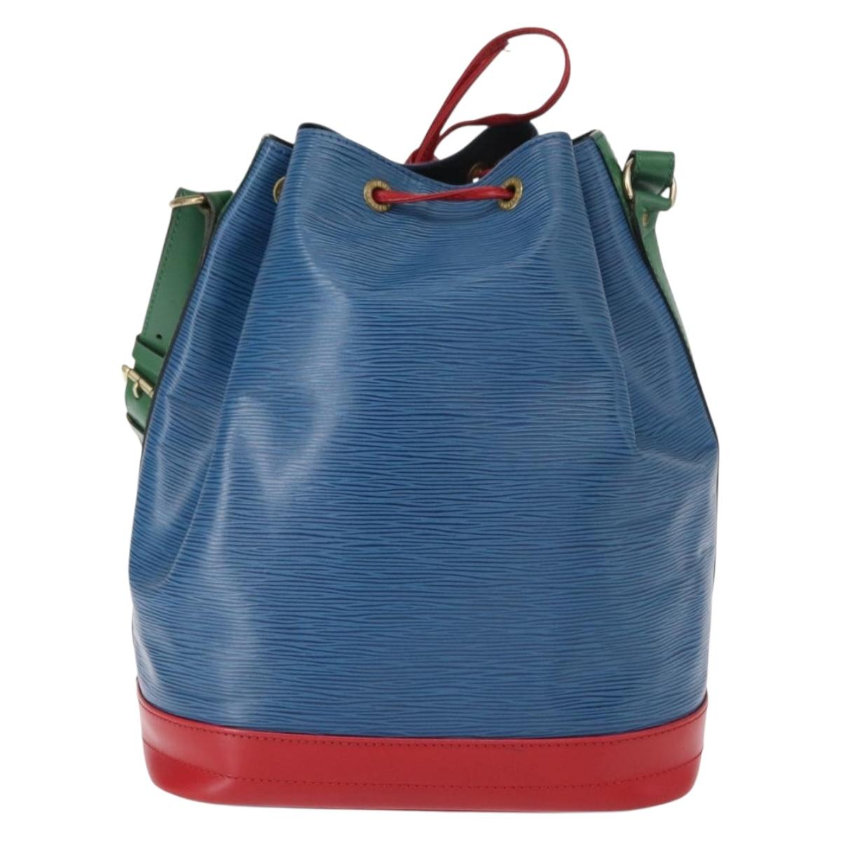 LOUIS VUITTON Epi Tricolor Noe Shoulder Bag Blue Red Green M44082 LV Auth 153340