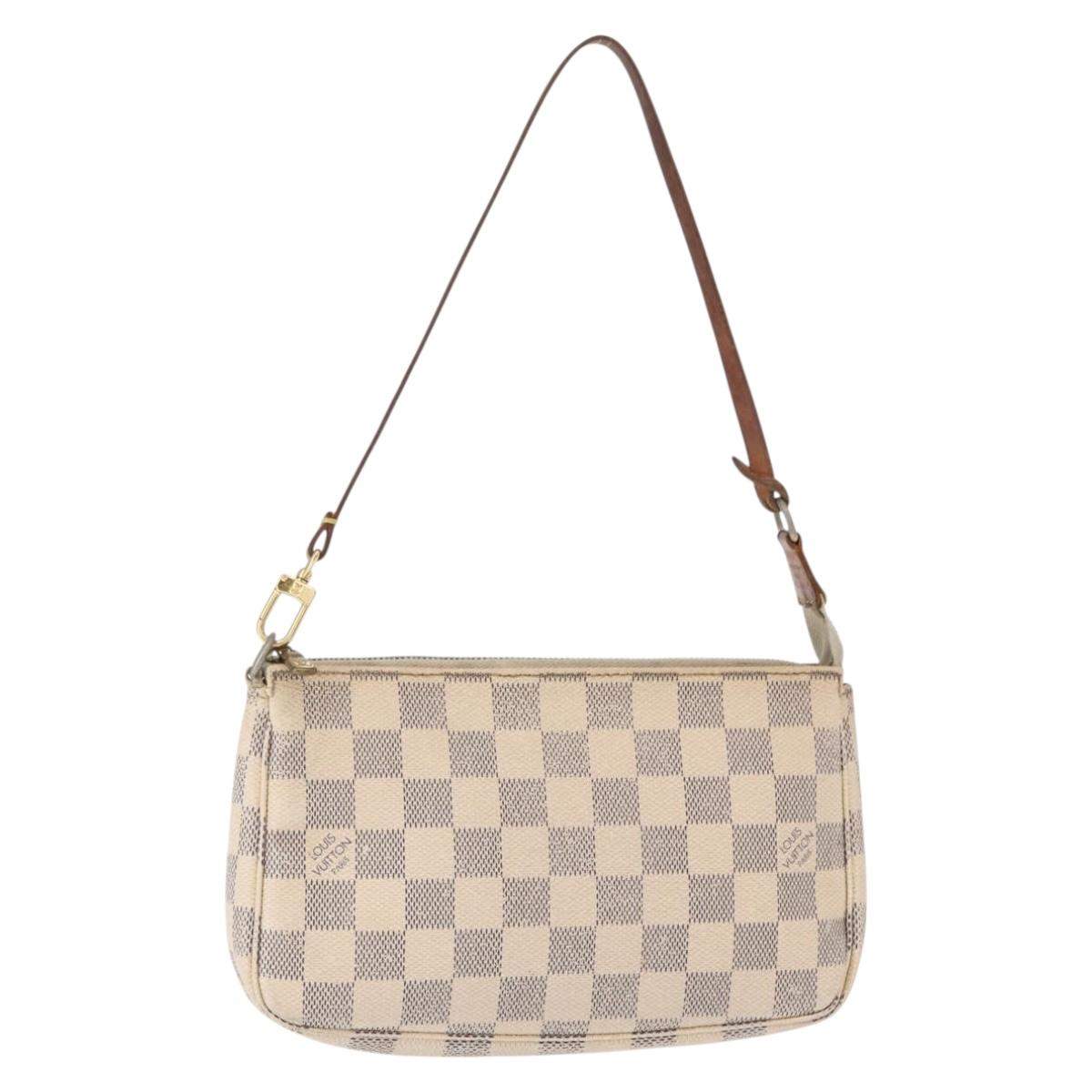 LOUIS VUITTON Damier Azur Pochette Accessoires Pouch N51986 LV Auth 153341
