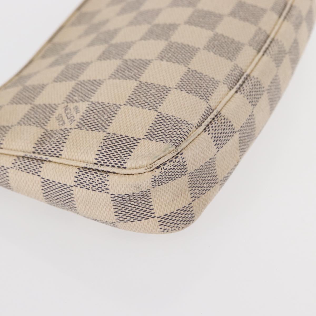 LOUIS VUITTON Damier Azur Pochette Accessoires Pouch N51986 LV Auth 153341