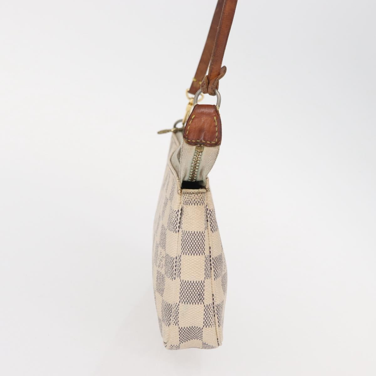 LOUIS VUITTON Damier Azur Pochette Accessoires Pouch N51986 LV Auth 153341