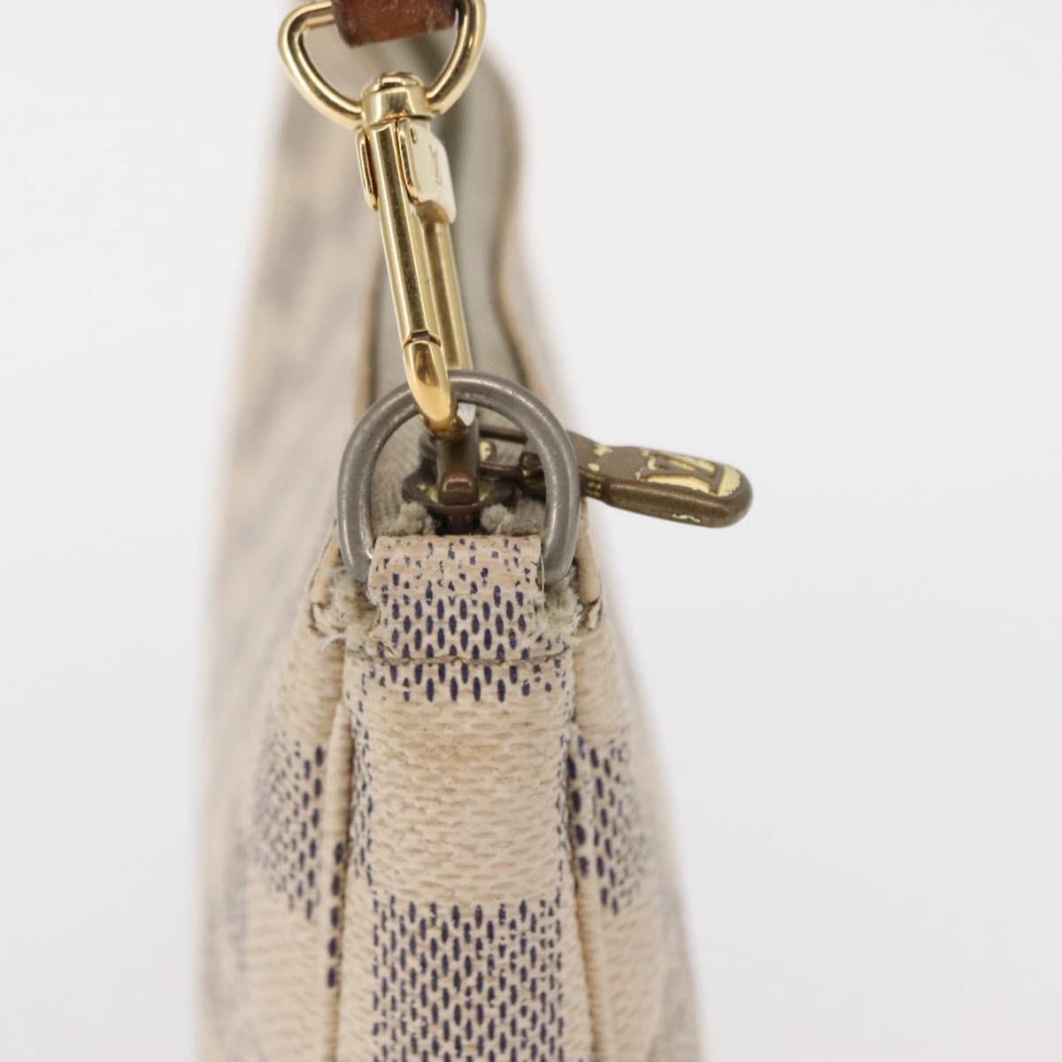 LOUIS VUITTON Damier Azur Pochette Accessoires Pouch N51986 LV Auth 153341
