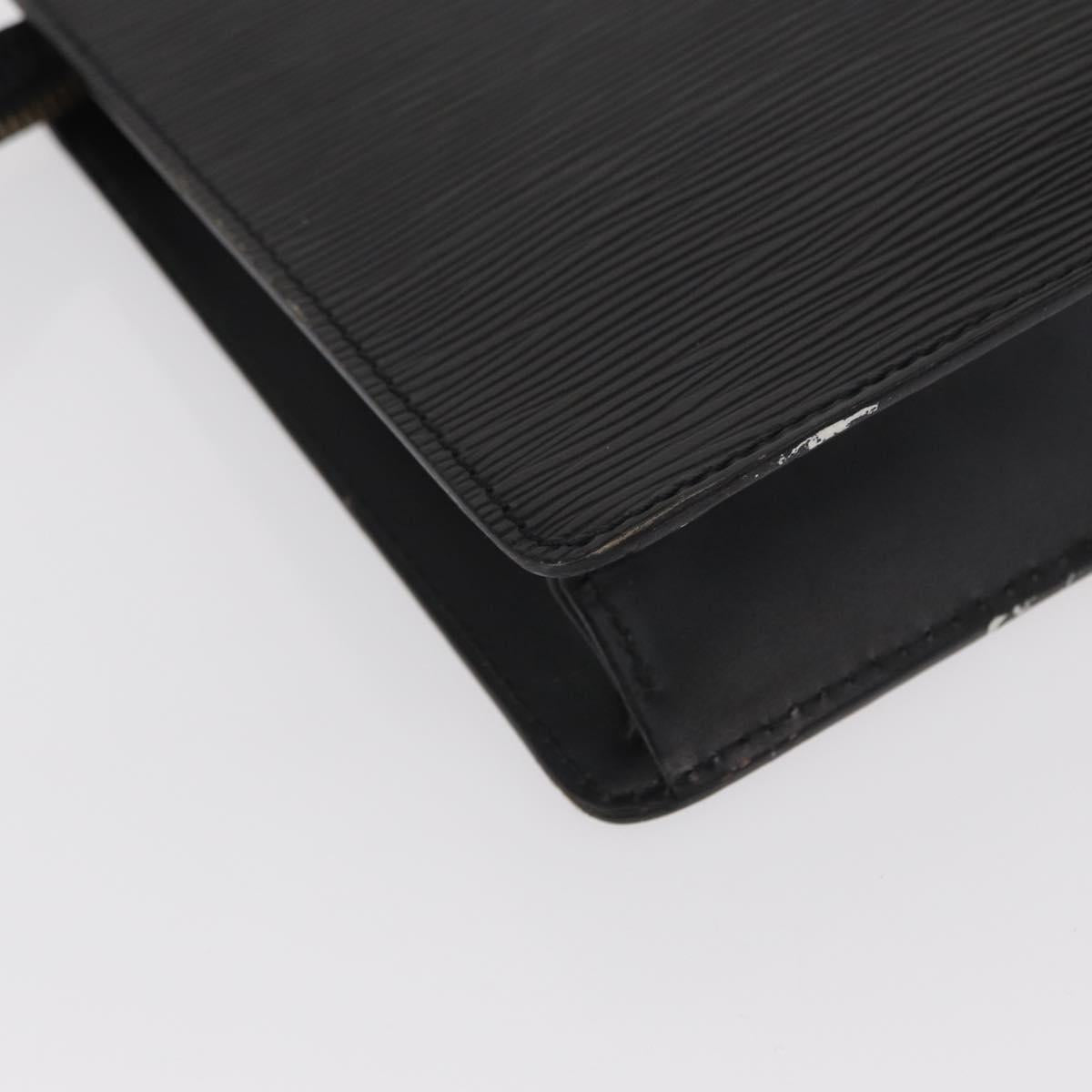 LOUIS VUITTON Epi Pochette Homme Clutch Bag Black Noir M52522 LV Auth 153345