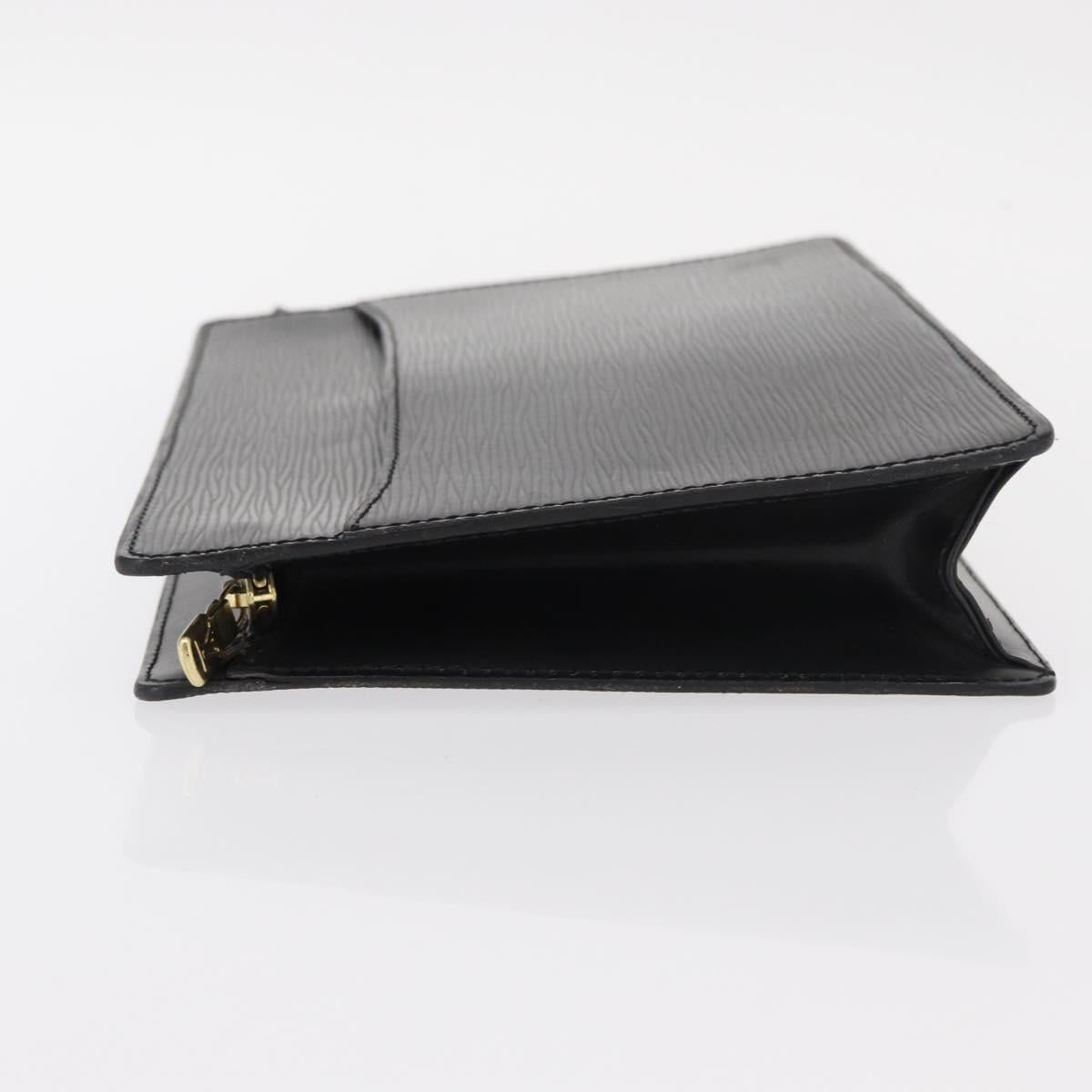 LOUIS VUITTON Epi Pochette Homme Clutch Bag Black Noir M52522 LV Auth 153345