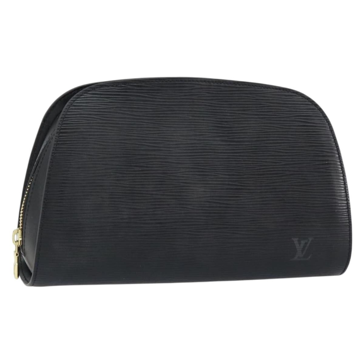 LOUIS VUITTON Epi Dauphine GM Cosmetic Pouch Black M48432 LV Auth 153346