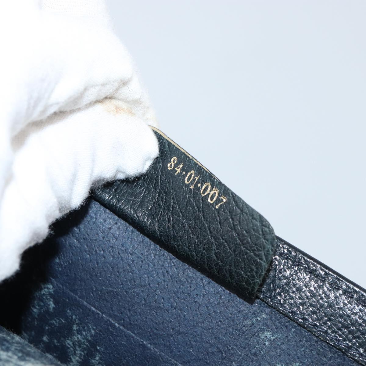 GUCCI GG Supreme Sherry Line Clutch Bag PVC Navy Red 84 01 007 Auth 153350