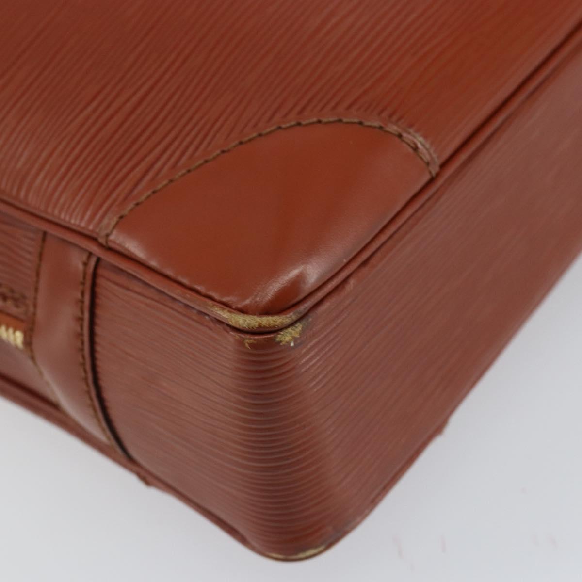 LOUIS VUITTON Epi Porte Documents Voyage Business Bag Brown M54478 Auth 153355