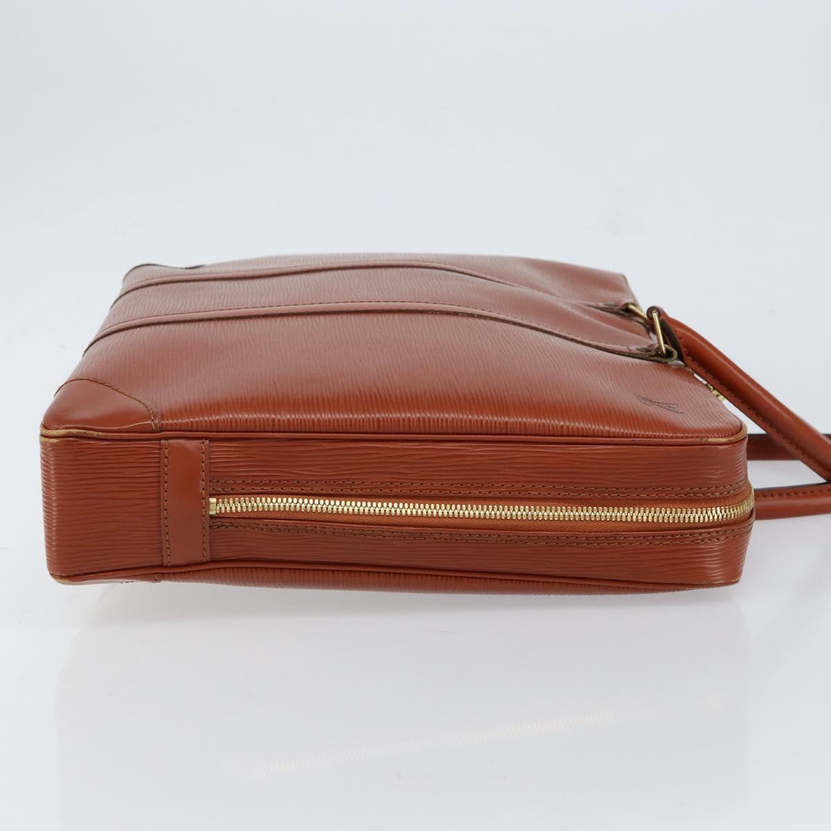 LOUIS VUITTON Epi Porte Documents Voyage Business Bag Brown M54478 Auth 153355