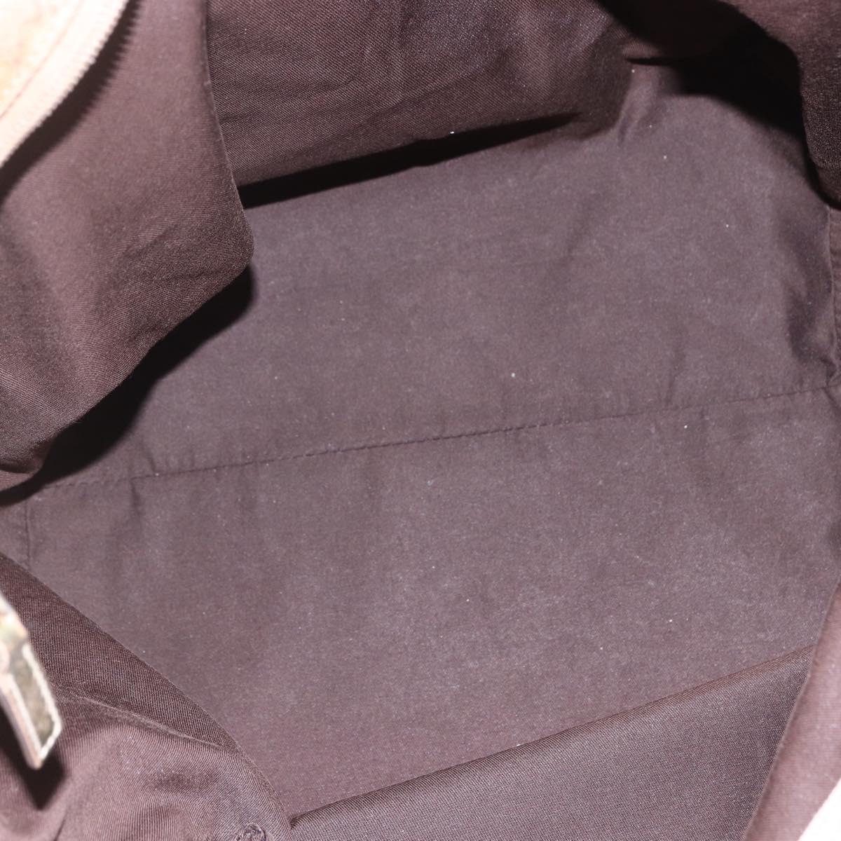 GUCCI GG Canvas Sherry Line Tote Bag Beige Pink 131231 Auth 153359