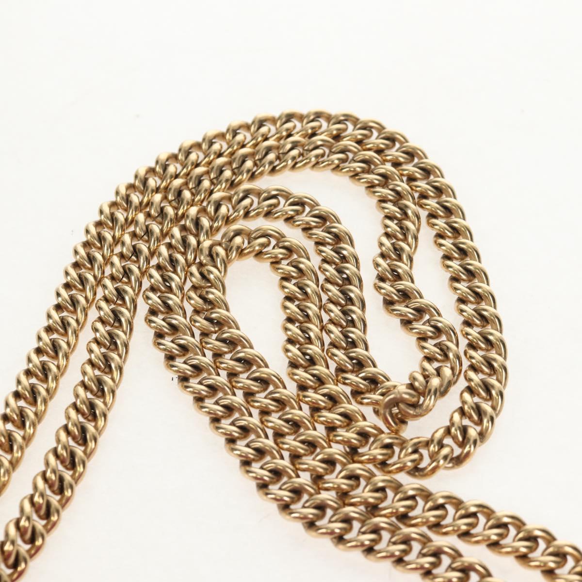 Salvatore Ferragamo Chain Gancini Shoulder Bag Leather Purple Gold Auth 153364V