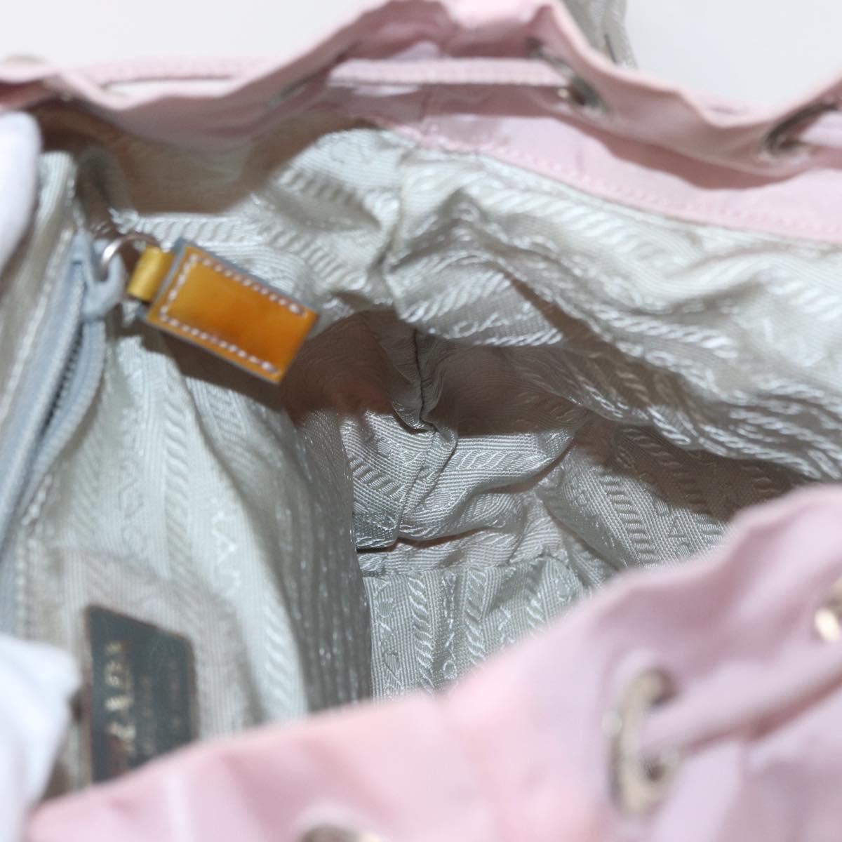 PRADA Backpack Nylon Pink Silver Auth 153366