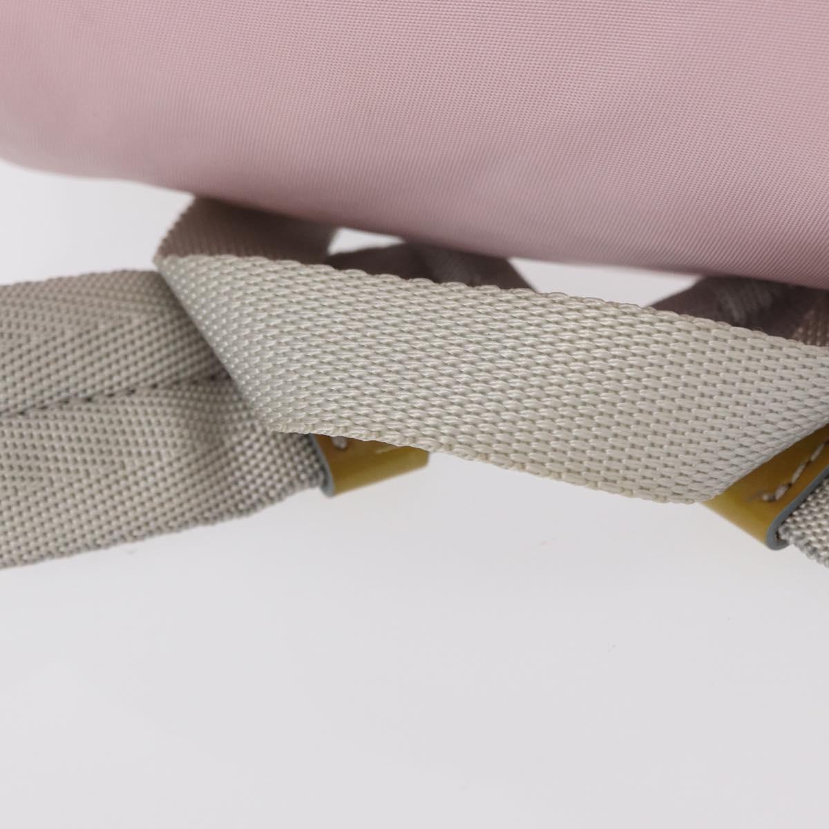 PRADA Backpack Nylon Pink Silver Auth 153366